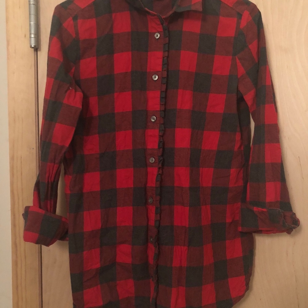 Black and red checkered flannel